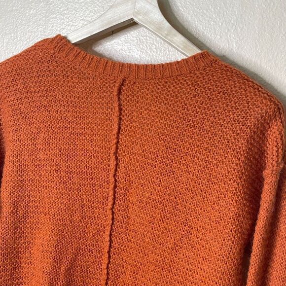 Michael Kors Sweater Women's Small Orange V-neck Wool Bland Casual - Picture 10 of 11